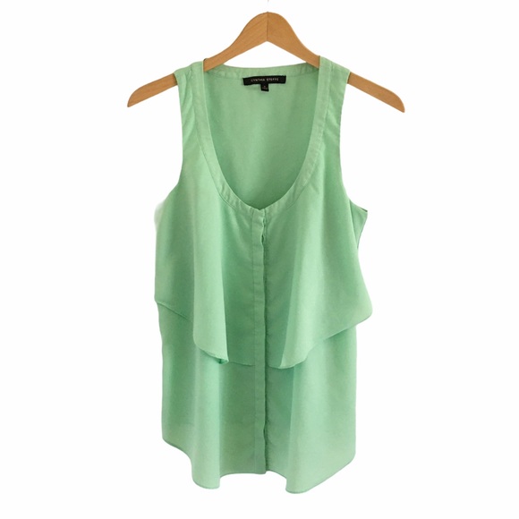 Cynthia Steffe Tops - Cynthia Steffe Green Tiered Tank *FREE W/PURCHASE*
